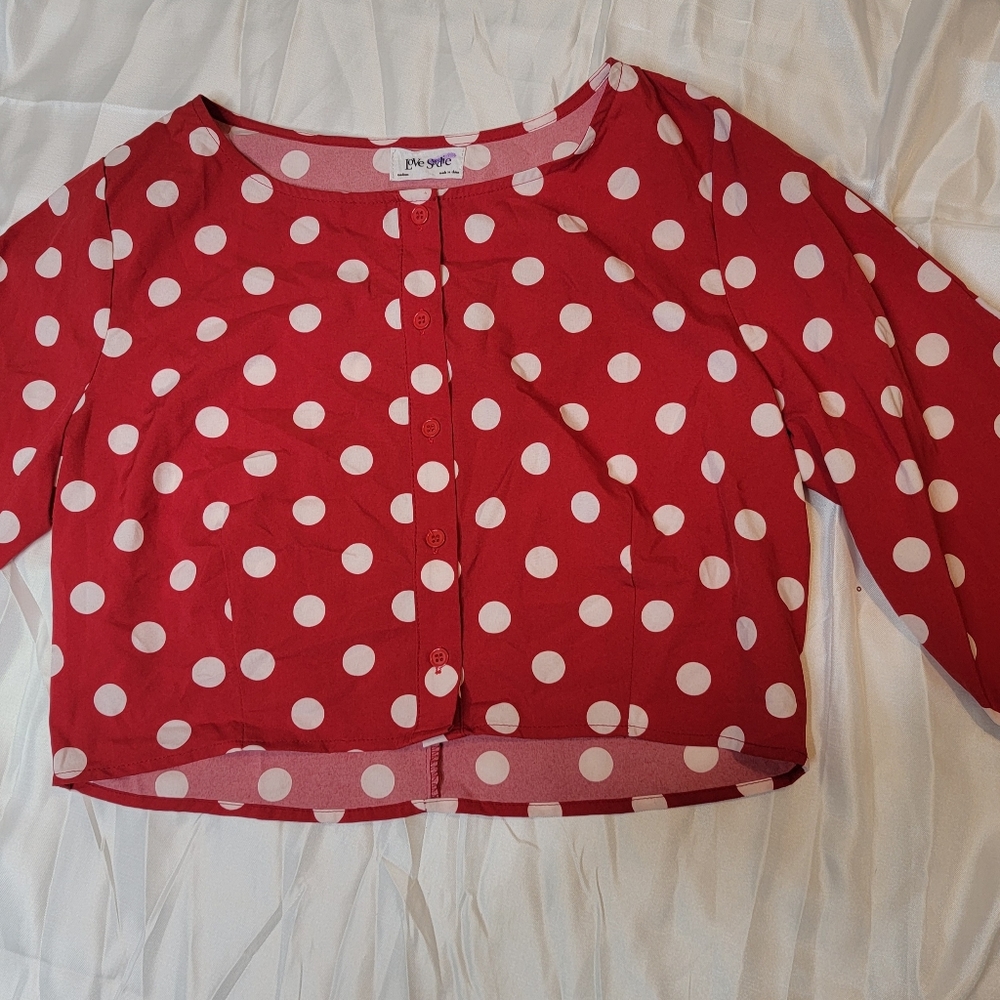 Red polka-dot shirt